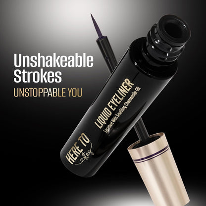 SWISS BEAUTY Select Here To Stay Semi-Matte Liquid Waterproof Eyeliner | With Precise & Pointed Tip | Smudge-Proof, Transfer- Proof | Shade- Infinite Purple| 3ml |