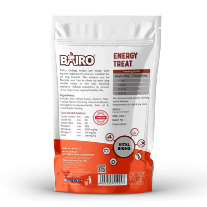 BAIRO Energy with Real Chicken and Liver A Complete Protein Treat for All Breed Adult Dogs,125 g