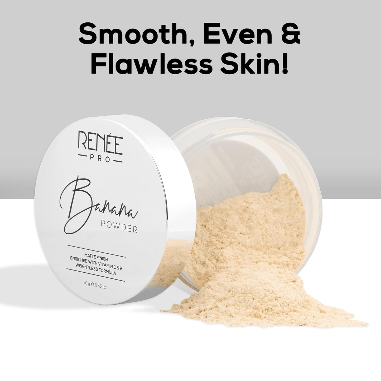 RENEE Pro Banana Loose Powder - Medium Beige - Sets Makeup, Extended Wear & Controls Shine - Vitamin C & E Infused Formula For Flawless Mattified Skin - 10 Gm - All Skin Type