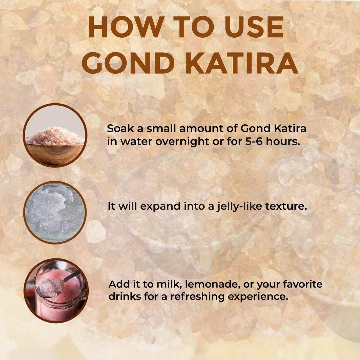 Vedikroots Gond Katira 100g | Natural Body Cooling & Hydrating Superfood | Supports Digestion & Gut Health | Rich in Fiber & Nutrients | Perfect for Summer Drinks, Desserts & Ayurvedic Wellness