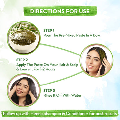 Mamaearth Natural Henna Paste | With Henna & Dark Roasted Coffee | For Rich Naturally Colored Hair | Ready To Apply | Imparts a Rich & Dark Colour | 200 g