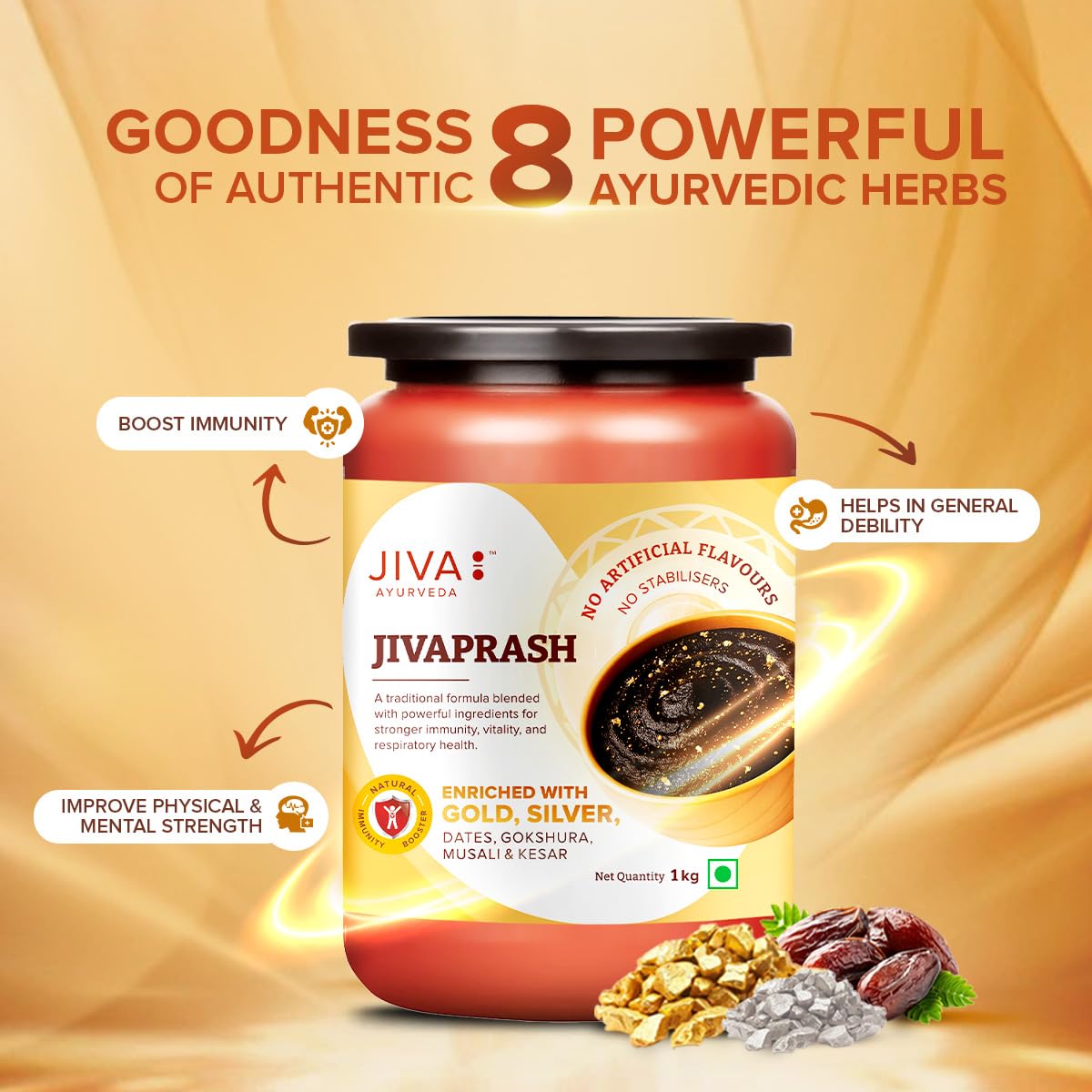 Jiva Jivaprash Goodness of Ayurveda | 100% Pure & Natural & Rich in Vitamin-C -1kg