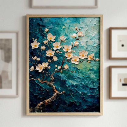 flower Wall Art Home Decoration | Aesthetic Floral Paintings With Frame For Living Room Bed Room Hotel Wall Decor Digital Reprint (13x17 inch)