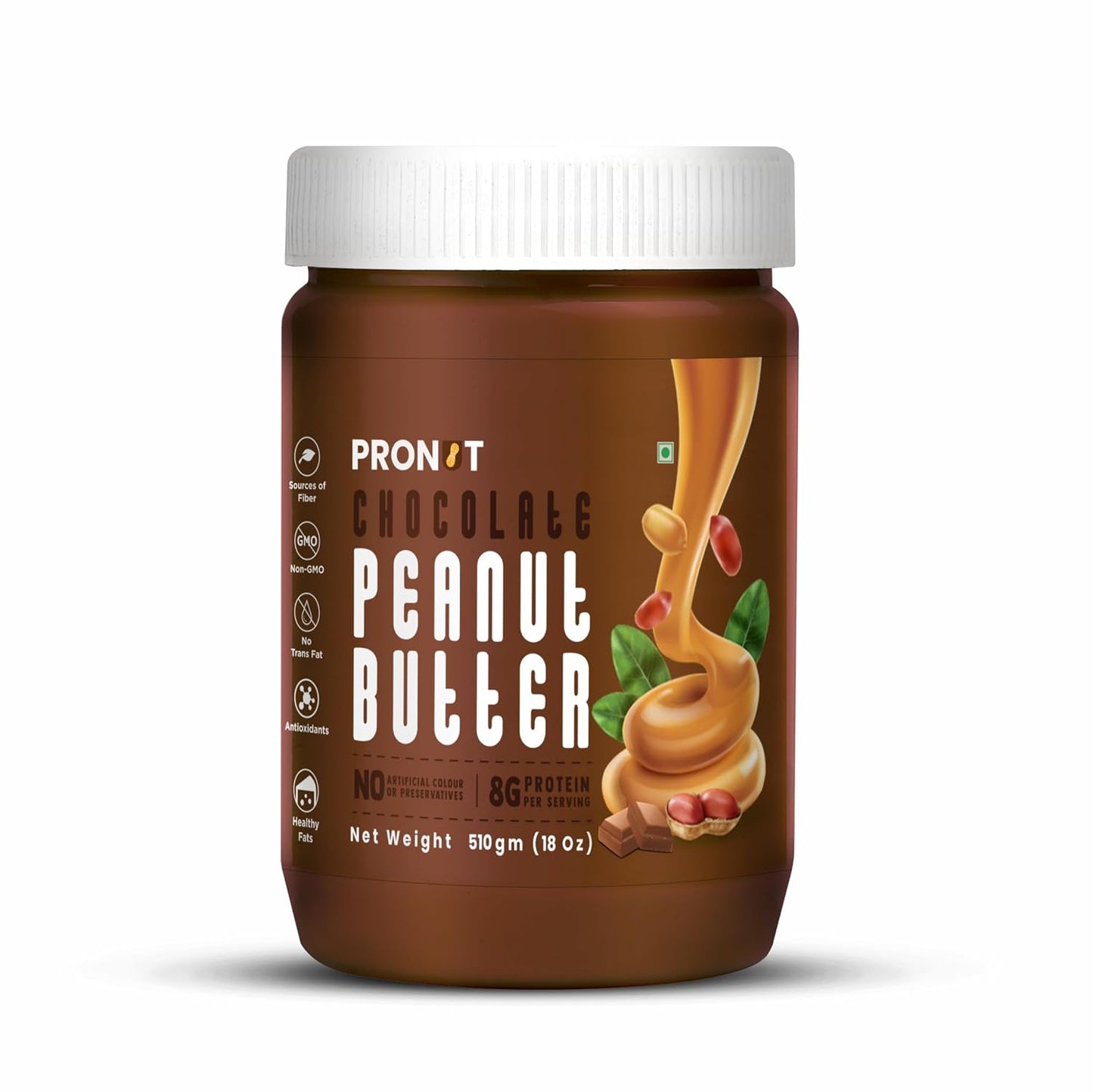 PRONUT Chocolate Peanut Butter|Pure Dark Chocolate|High Protein|Vegan|Gluten-Free