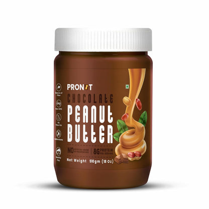 PRONUT Chocolate Peanut Butter|Pure Dark Chocolate|High Protein|Vegan|Gluten-Free