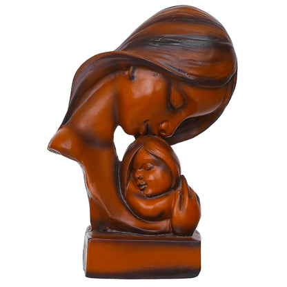 Premium Mother Baby Statue Showpiece Gift, Resin Mother Baby Figurine, motherr Child Statue, Home Decor Items, House Warming Gifts Mother's Day, Baby Shower Gifts for Mom to be (Brown)