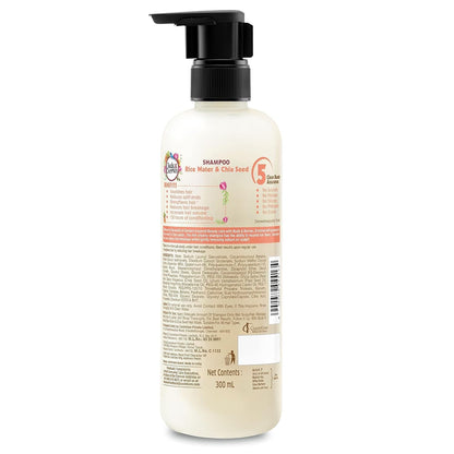 Buds & Berries Nourishment Shampoo with Rice Water and Chia Seeds | Strengthens Hair, 120 Hours of Conditioning | No Sulphate, No Paraben, No Silicone (300 ml)