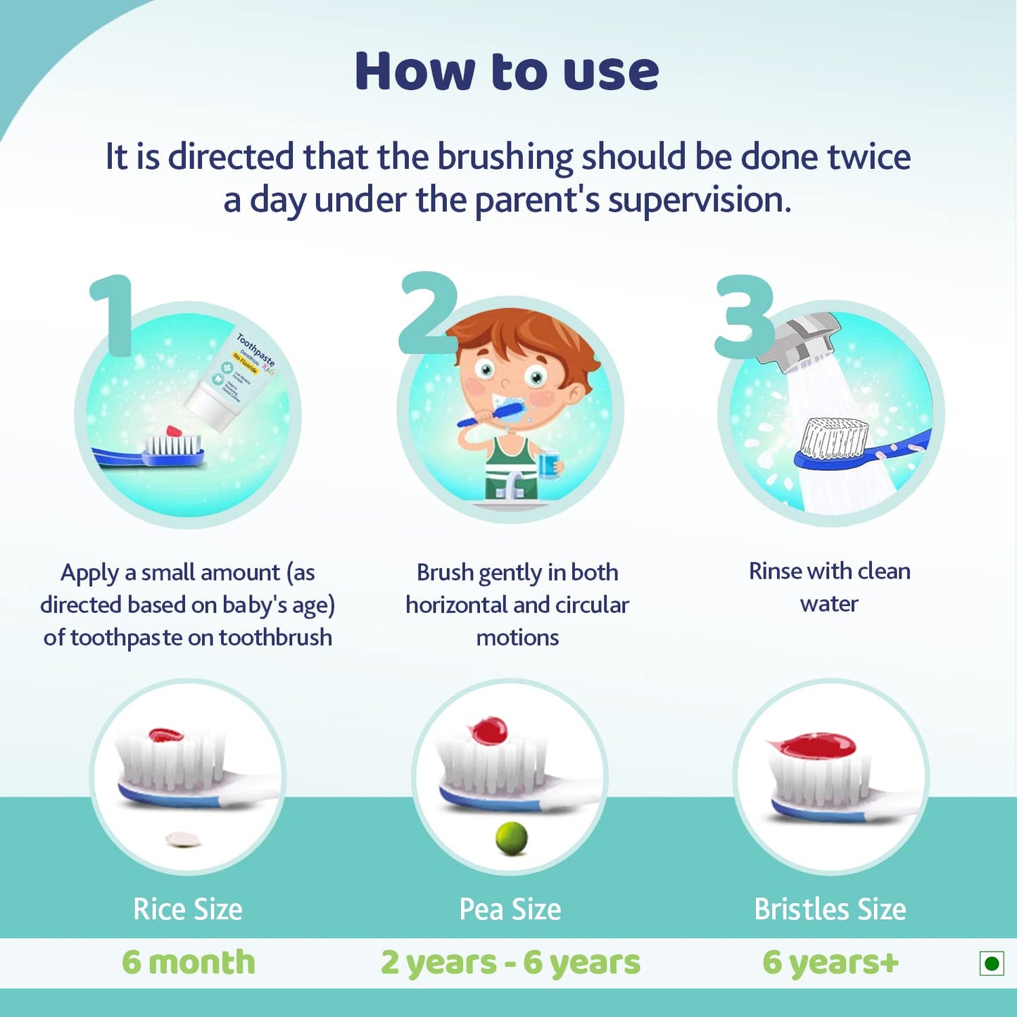 Chicco Toothpaste for Kids, Best for Baby (6m-6y), Apple-Banana Flavour, 50g | Fluoride-Free & Low Abrasive | Removes Plaque, Helps Prevent Cavities | IDA Accepted