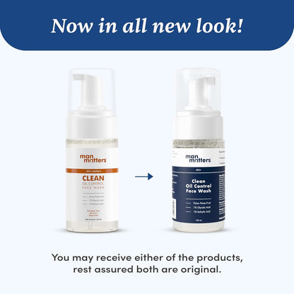 Man Matters 1% Salicylic Acid Oil Control Face & Beard Wash For Men| Fights Acne, & Beard Dandruff| 1% Glycolic Acid | Reduces Excess Oil and Exfoliates Skin Gently | 120 ml