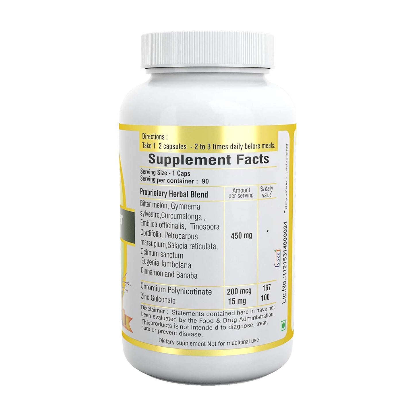 Herbal Supplement for Blood Sugar Management | Helps to Control Blood Sugar (90 Capsules)