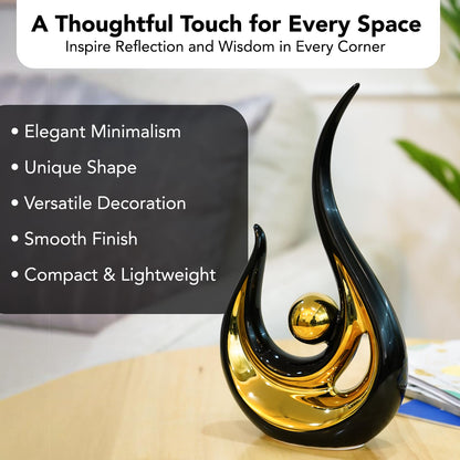 Nostrae Modern Abstract Art Show Pieces for Home Decor Living Room Decorative Items | Cute Showpieces Gift Item for Decor | Center Table Tv Unit Showcase Office Interior Statue Figurines