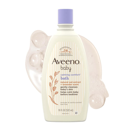 Aveeno Baby Calming Comfort Bath Lavender & Vanilla Lotion 18 Ounce
