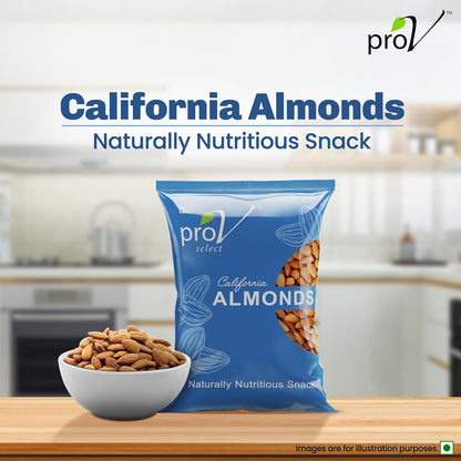 ProV Select Dried Almond 500 gm, Dry Fruits | Whole Natural Badam | High in Protein & Vitamin E | Economical Value Pack