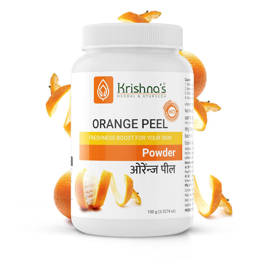 Krishna's Orange Peel Powder - 100 g | Preservative Free | Pure Natural & Organic For face Pack |Vitamin C, Natural Skin Cleanse