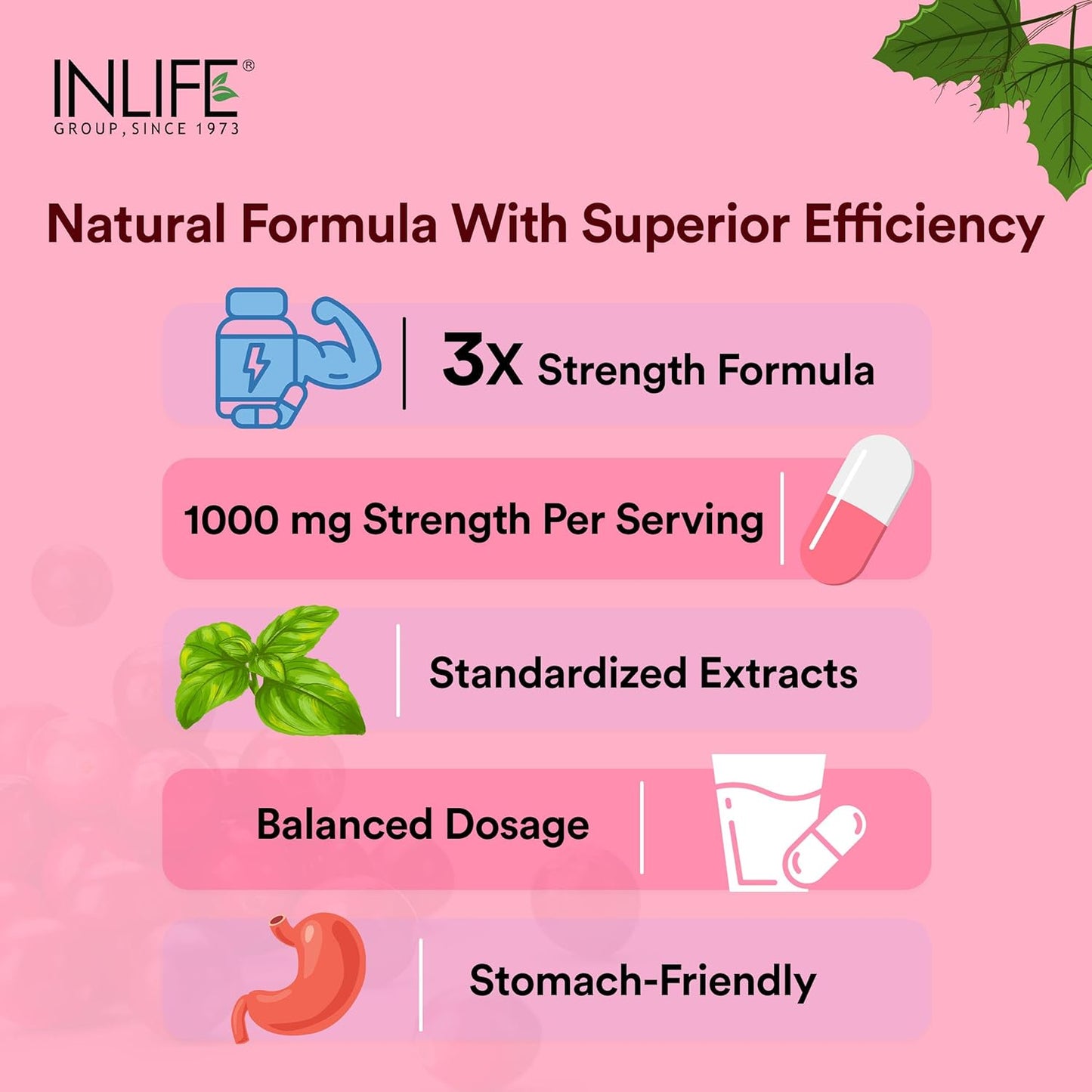 INLIFE Cranberry Capsules for Urinary Tract | D-Mannose Hibiscus Extract | Health Supplement for UTI | Men Women - 60 Vegetarian Capsules (Pack of 1, 60)