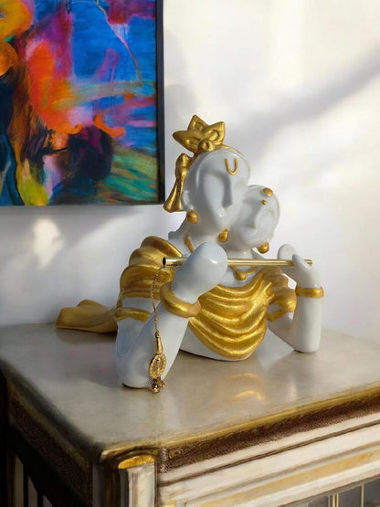 Radha Krishna Religious Idol, Decorative Statue for Home Temple, Gift Showpiece for Living Room size-18x11x23 cm