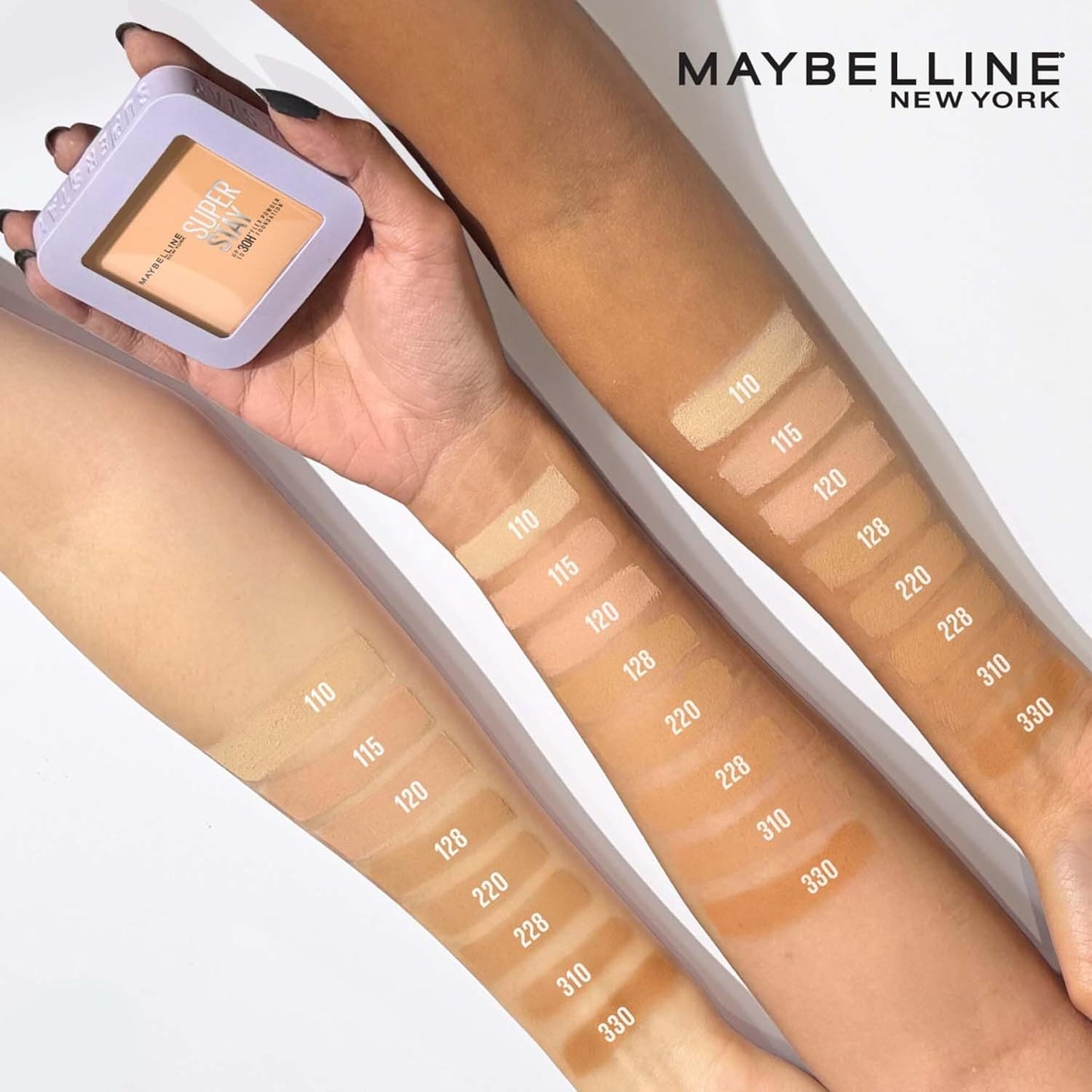 Maybelline New York Super Stay Flex Powder Foundation, 120 | 30H Wear, Oil-Control, Transfer Proof