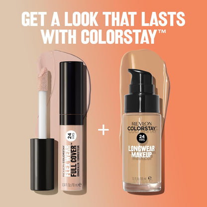 Revlon ColorStay Flex Wear, Full Cover Non-Creasing Concealer, Infused with Hyaluronic Acid & Vitamin E, Flexible Longwear, 030 Light Medium, 10 ml