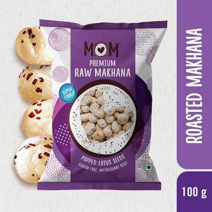 MOM - Meal of the Moment, Roasted Premium Raw Makhana, 100g | Gluten Free | Anti Oxidants | MSG Free | Zero Trans Fat | No added Preservatives and No artificial Flavours
