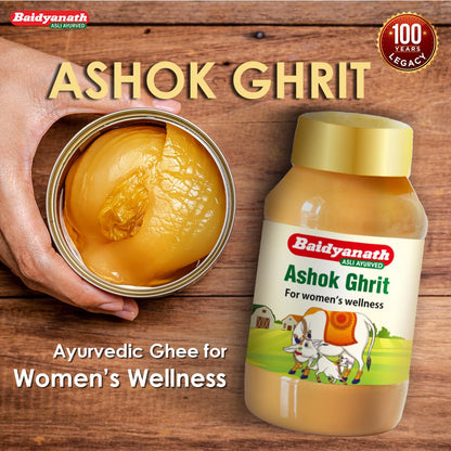 Baidyanath Ashok Ghrita 100 ml | Ayurvedic Wellness For Women | Uterine Support | Anti-Inflammatory & Astringent | Traditional Herbal Remedy