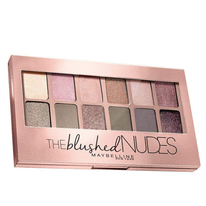 Maybelline New York The Blushed Nudes Eyeshadow Palette - Blush, 12 Highly Blendable Shades, Matte and Sheen Colours. The Blushed Nudes Eyeshadow Palette comes with Highly Pigmented Formula | 9g