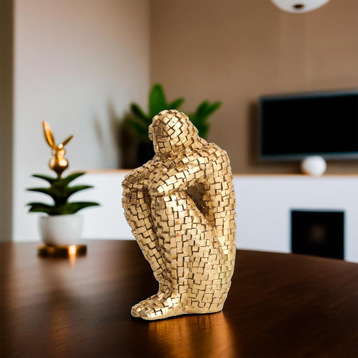 Brick Man Show Pieces for Home Decor Living Room Decorative Items | Abstract Modern Showpieces Gift Item for Decoration | Tv Unit Showcase Shelf Office Interior Statue Figurines