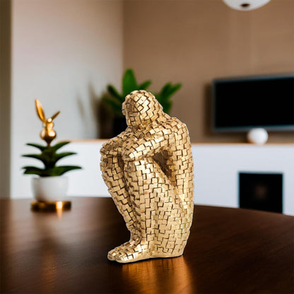 Brick Man Show Pieces for Home Decor Living Room Decorative Items | Abstract Modern Showpieces Gift Item for Decoration | Tv Unit Showcase Shelf Office Interior Statue Figurines