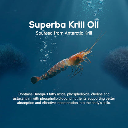 TrueBasics Heart Omega 3 Antarctic Krill Oil (30 Capsules)|With Clinically Researched 100% Pure Krill Oil|For Healthy Heart,Reduces Cholesterol & Triglycerides,1 Count