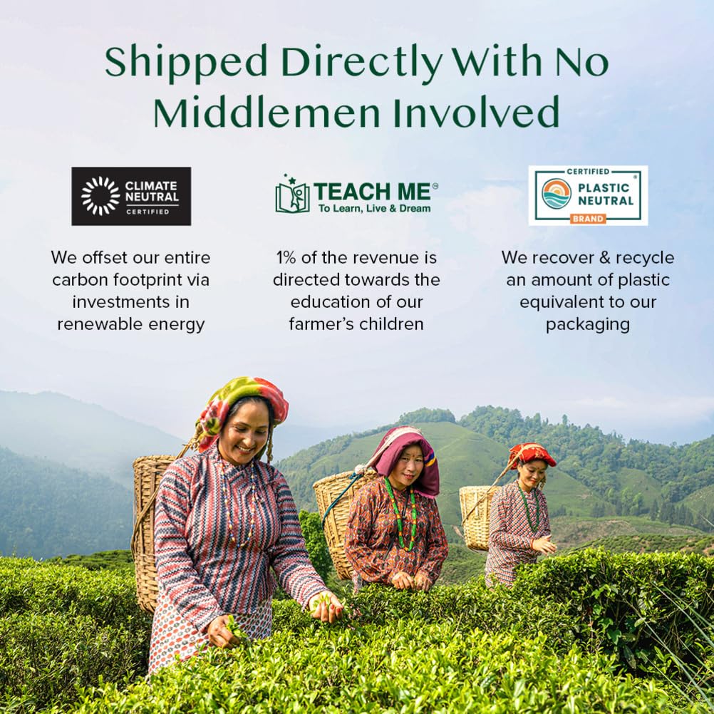 VAHDAM Darjeeling Summer Second Flush Black Tea | 15 Tea's Bags | Premium Darjeeling Tea | Gluten-Free