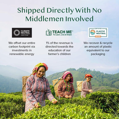 VAHDAM Darjeeling Summer Second Flush Black Tea | 15 Tea's Bags | Premium Darjeeling Tea | Gluten-Free