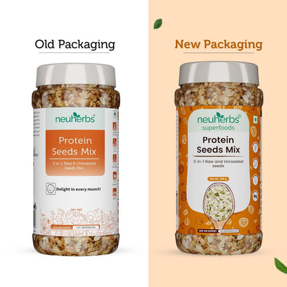 Neuherbs 3-in-1 Raw & Unroasted Protein Seeds Mix 200gm | Diet Snacks | Super Seeds Mix For Eating | Healthy Food For Weight Management