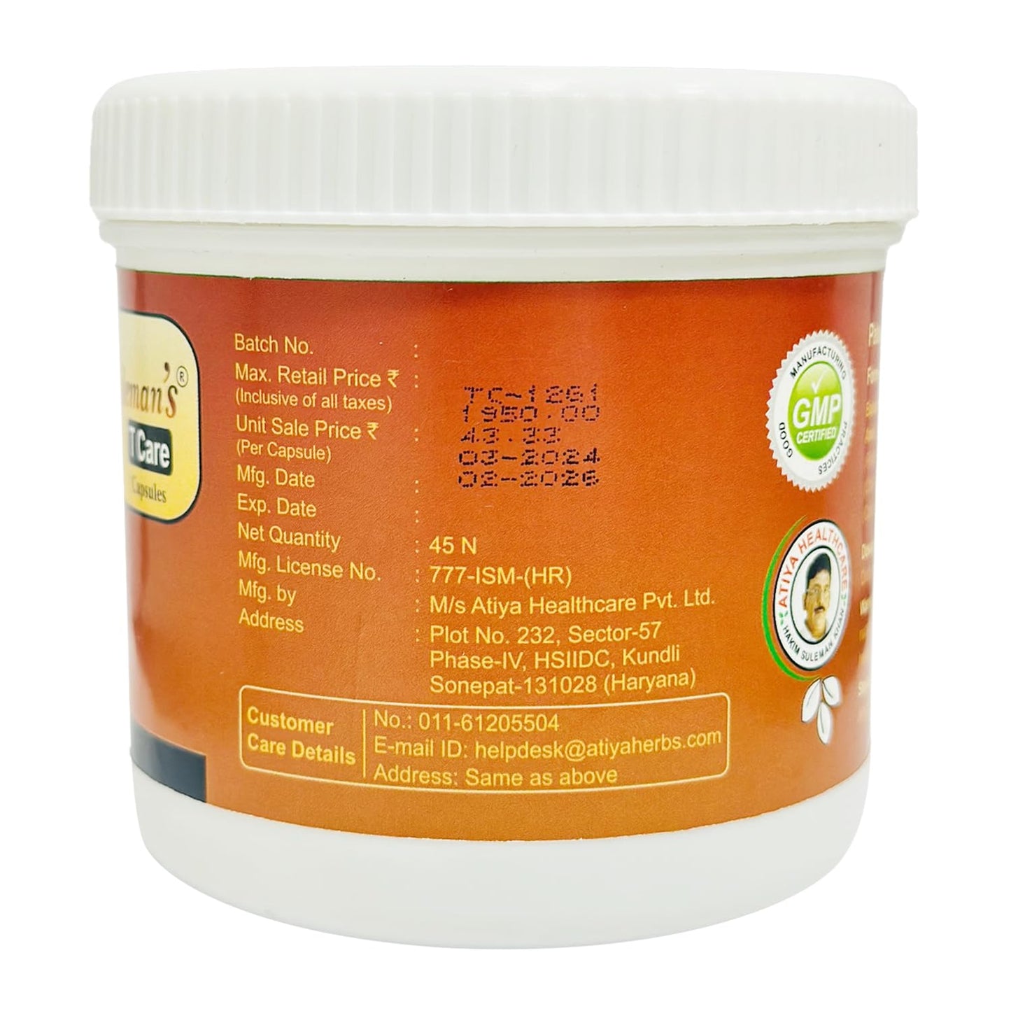 Zephivo Hakim Suleman's T Care, T Care Capsule
