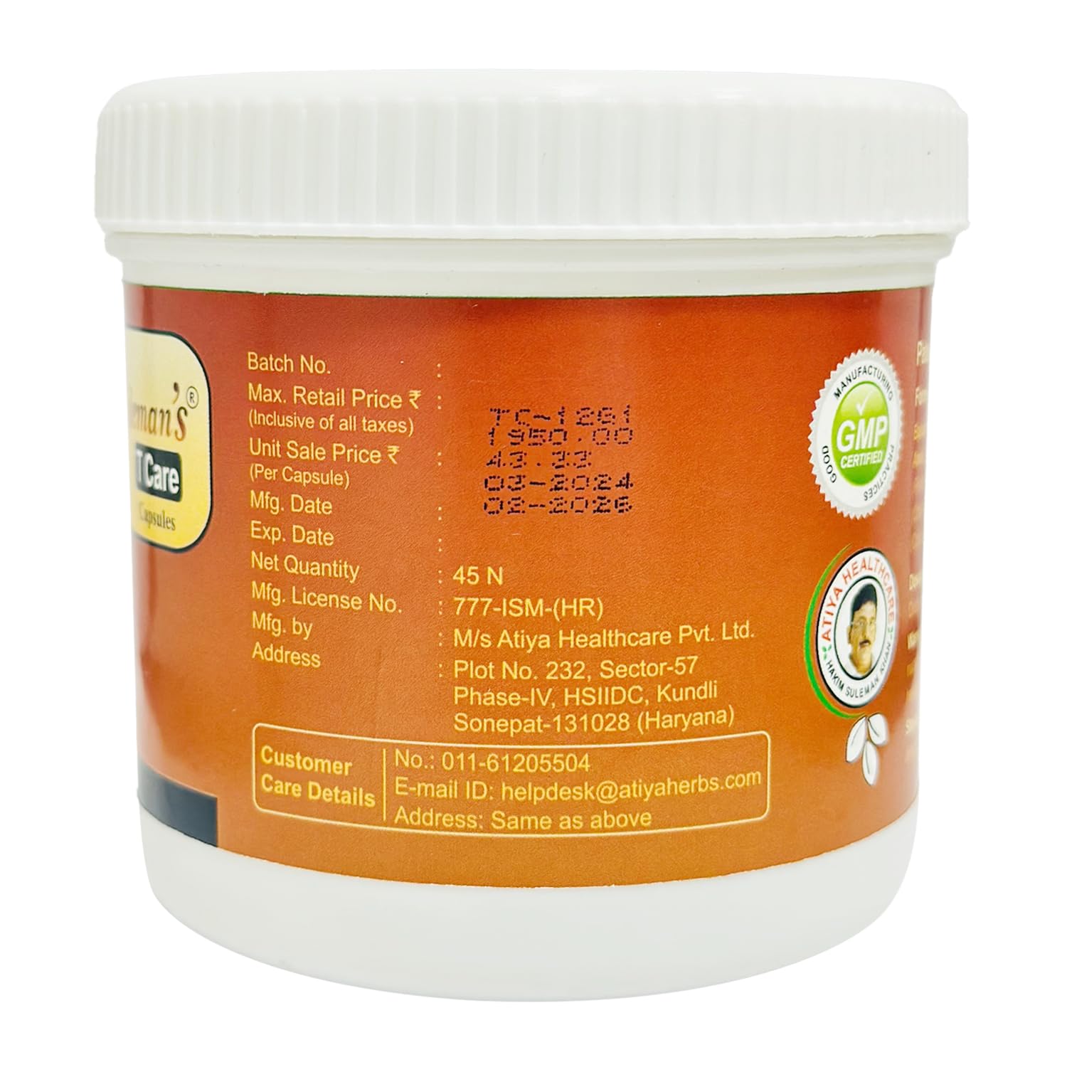 Zephivo Hakim Suleman's T Care, T Care Capsule
