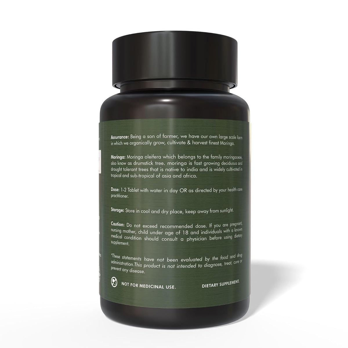 VEDNARO Moringa Tablets 60 Count | Herbal Supplement for Daily Wellness | Plant-Based Moringa Leaf Tablets | Supports Energy & Immunity
