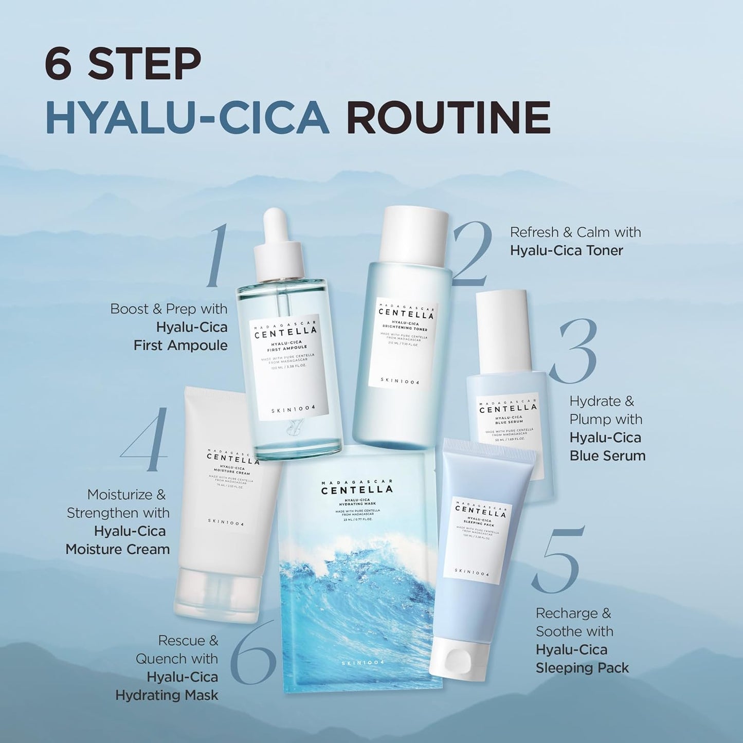 SKIN1004 Centella Hyalu-Cica Moisture Cream | Lightweight Deep Hydrating Cream with Hyaluronic Acid & Collagen for Sensitive Skin, 75ml