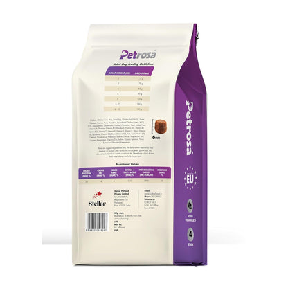 Petrosa Small Breed Adult Dry Dog Food (10 Months & Above), 800 gm, 28% Protein, DHA & Prebiotics, Joint Health & Digestion