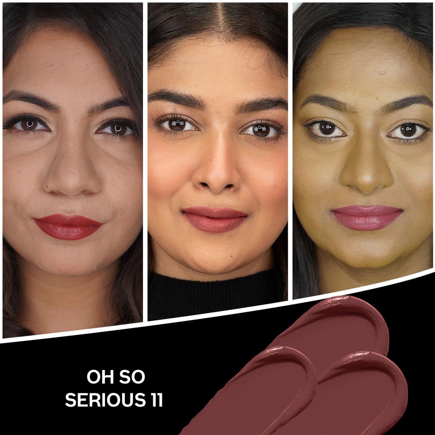 FACES CANADA Comfy Matte Creme Lipstick - Oh So Serious, 4.2g | Long Stay | Creamy Matte Finish | Intense Color | Super Hydrating & Nourishing | Single Stroke Smooth Application