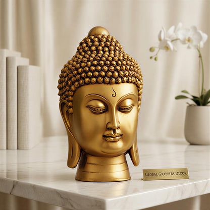 Buddha Idol Statue | Show Pieces for Home Decor Living Room (GOLDEN4)