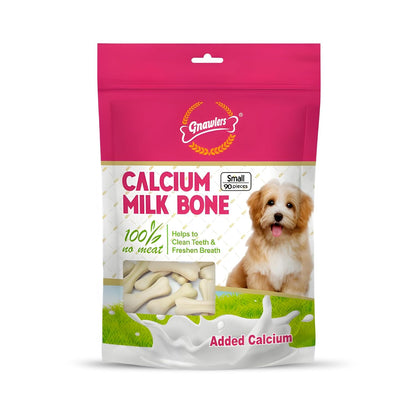 Gnawlers Calcium Milk Dog Bone for All Life Stages 90 in 1, 850g