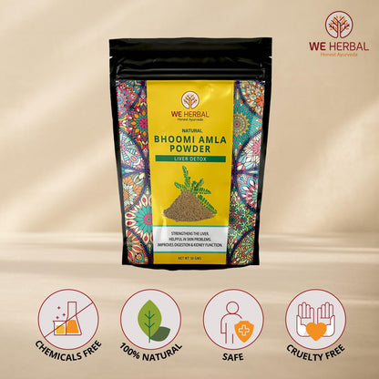 WE HERBAL Bhumi Amla Powder 50g | Natural Herbal Powder | Traditional Ayurvedic Herb | Supports Daily Wellness | Made from Premium Quality Bhumi Amla | No Added Preservatives | Herbal Supplement