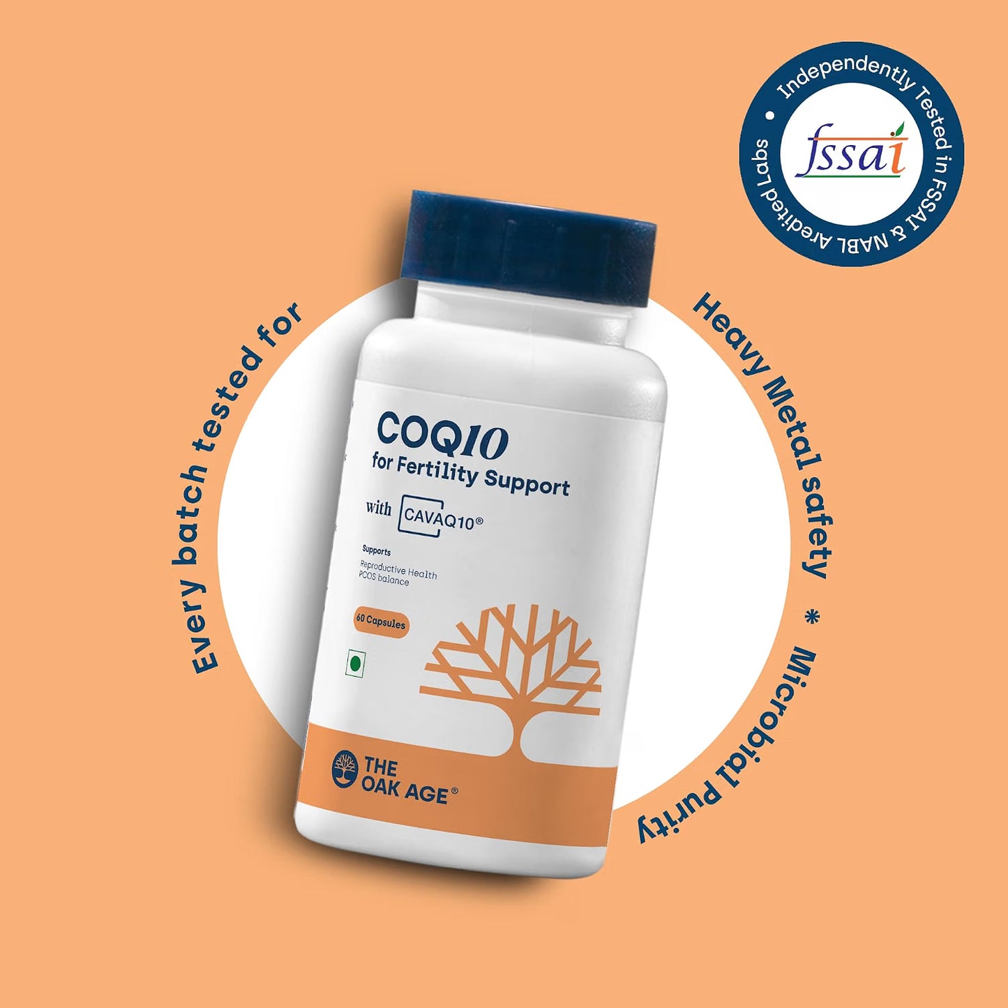 The Oak Age Premium CoQ10 Supplement for Fertility Support- 18x Better Absorption - Supports Egg Quality, Sperm Health & Mitochondrial Function - 60 Capsules