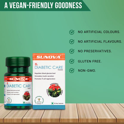 Sunova Diabetic Care Formula, 60 Veg Capsules