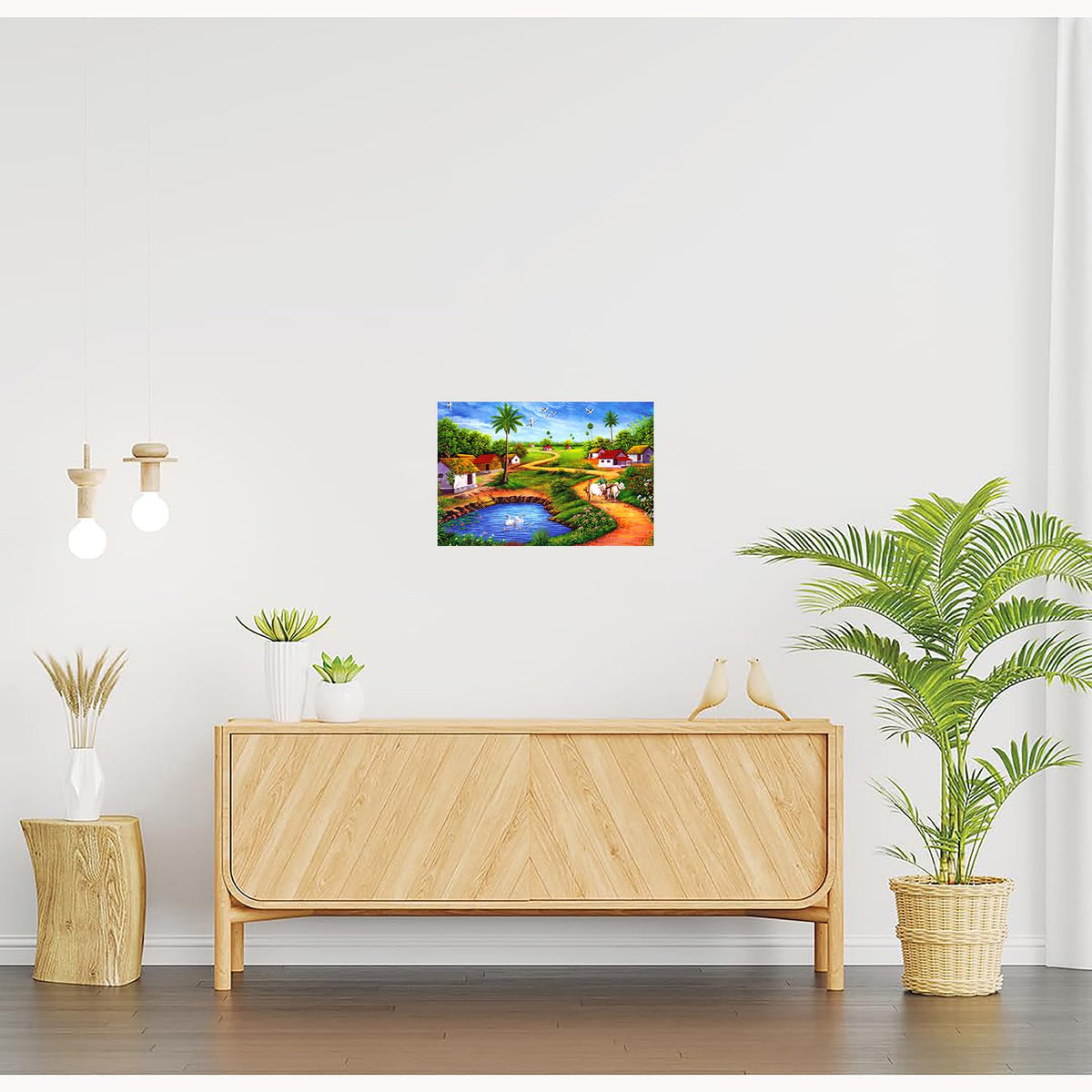 Natural Scenery Paintings for Living room, Natural Scenery Poster Big Size with Sparkle Coated Lamination - 3180 (Self Adhesive) 18x24 Inch