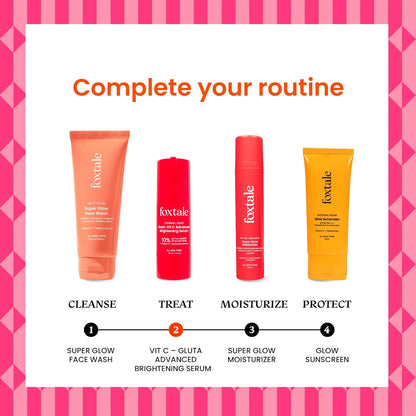 Foxtale 10% Vitamin C + Glutathione Complex Serum, Brightens skin in 3 days, Fades melasma & dark spots, Evens Skin tone, Gentle & Non-irritating, For All Skin types, Men & Women
