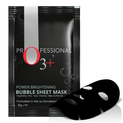O3+ Power Brightening Bubble Sheet Mask for Deep cleansing and glowing skin (60gm ,Pack of 2)