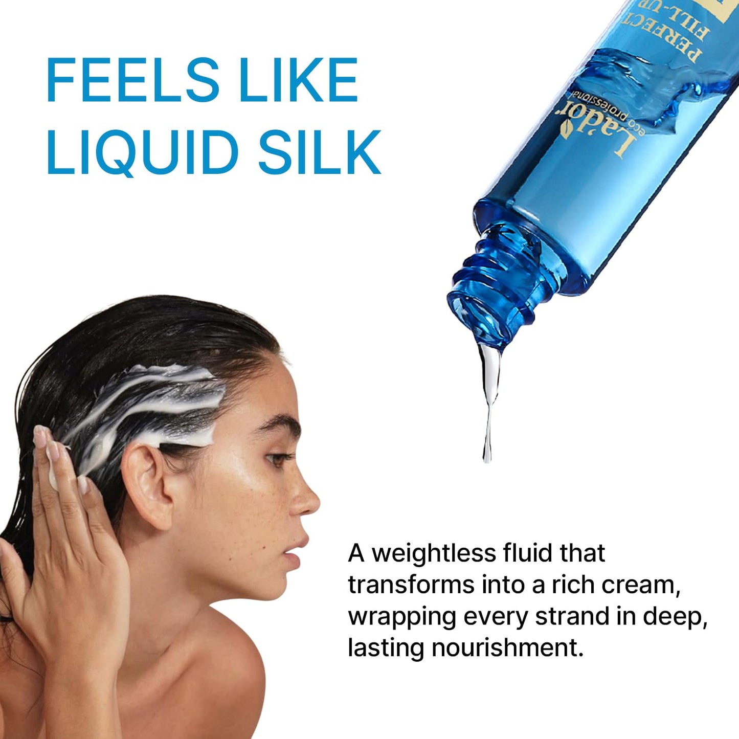 LADOR Perfect Hair Fill Up 3 Seconds Intensive Keratin Hair Mask Rinse Off Treatment for Bleached Frizzy Damaged Dry Hair, Deep Conditioner Protein Hair Care Korean Hair Ampoule (13 ml)