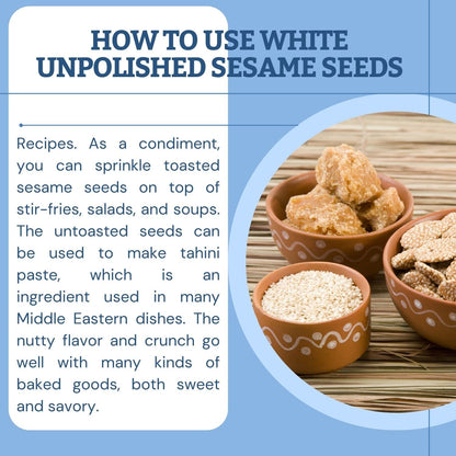 Bliss of Earth Organic Unpolished Sesame Seeds 200gm White For Eating, Raw Til Seeds