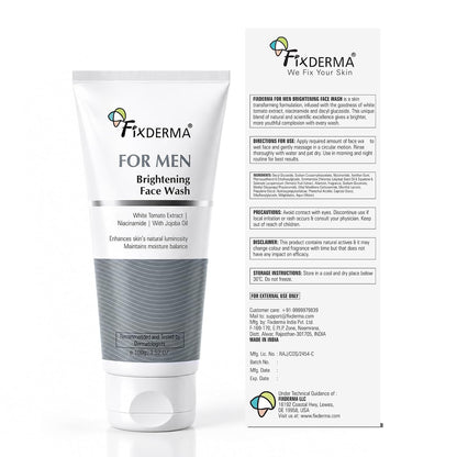 Fixderma Brightening Face Wash For Men |Niacinamide Cleanser-100 ml | Niacinamide, Jojoba Oil