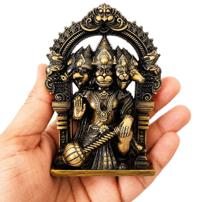 Panchmukhi Hanuman Idol for Home Decor & Puja, Decorative Lord Hanuman Murti for Office Desk, Temple