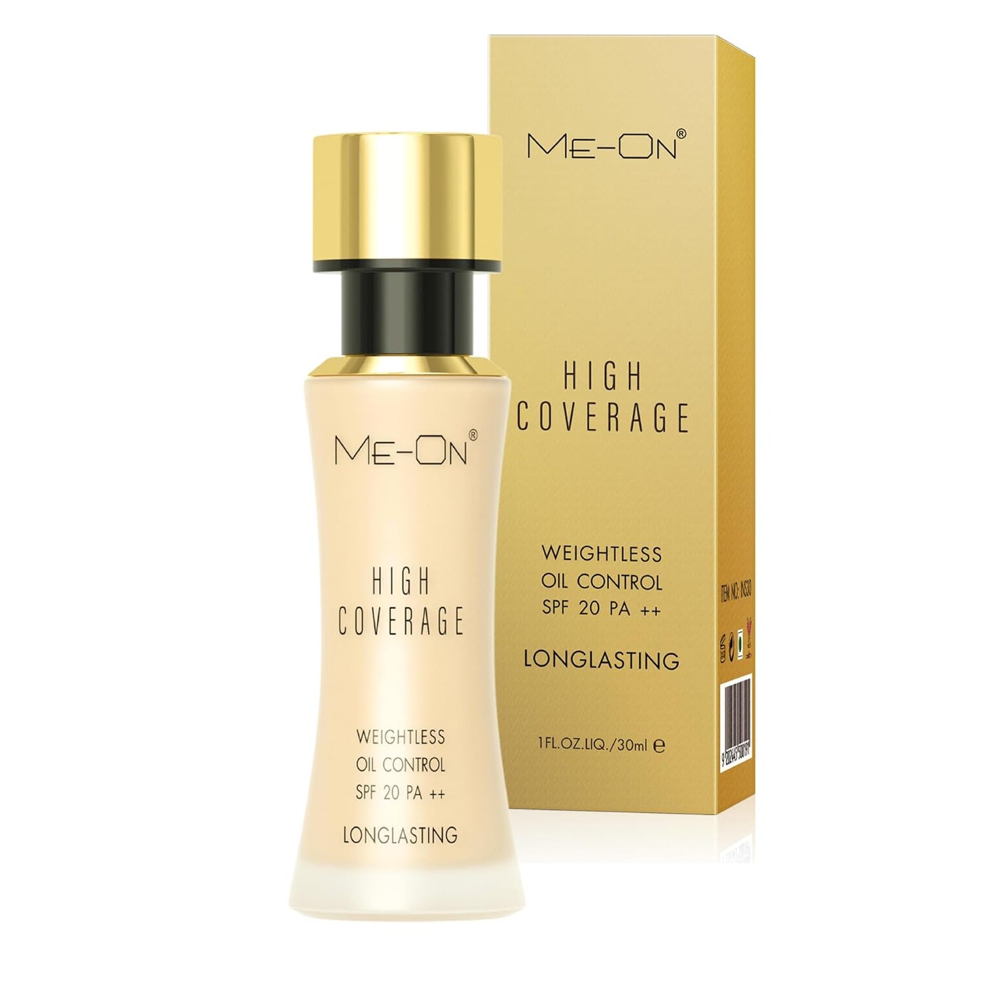 ME-ON High Coverage Natural Cream Foundation For All Skin Type (Shade 01 - Ivory)